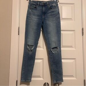Levi's Light Blue Ripped Skinny Jeans